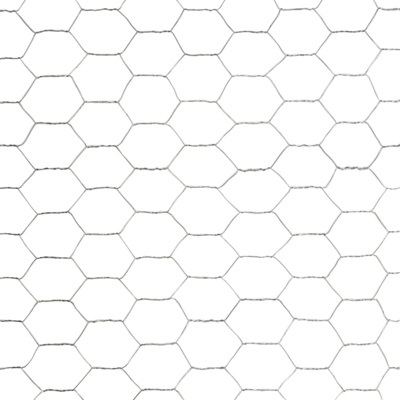 vidaXL ezüst horganyzott acél csirkeháló drótkerítés 25 x 1,5 m