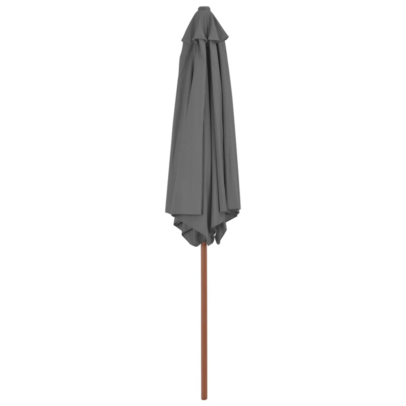vidaXL antracitszürke kültéri napernyő farúddal 270 cm
