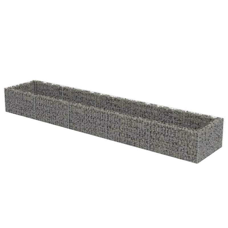 vidaXL horganyzott acél gabion magaságyás 450 x 90 x 50 cm
