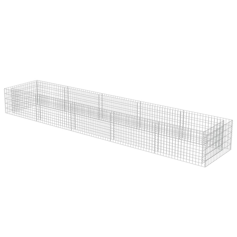 vidaXL horganyzott acél gabion magaságyás 450 x 90 x 50 cm