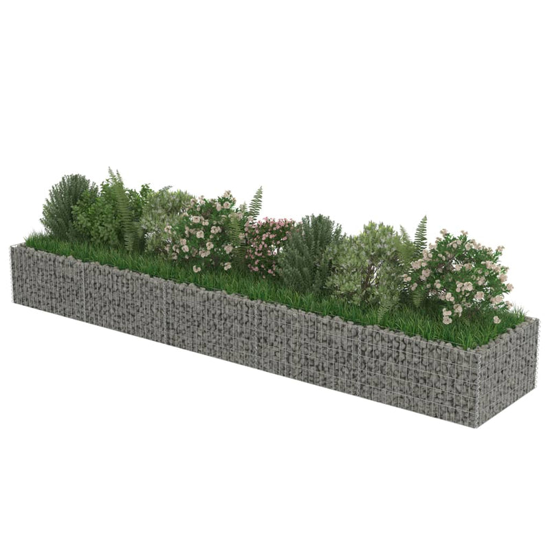vidaXL horganyzott acél gabion magaságyás 450 x 90 x 50 cm