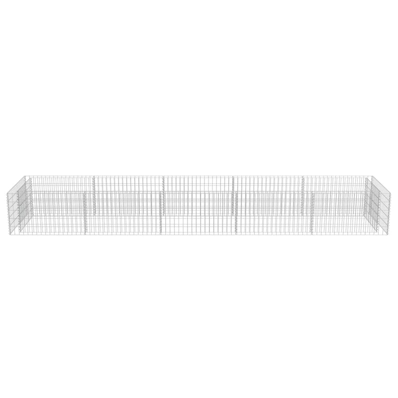 vidaXL horganyzott acél gabion magaságyás 450 x 90 x 50 cm