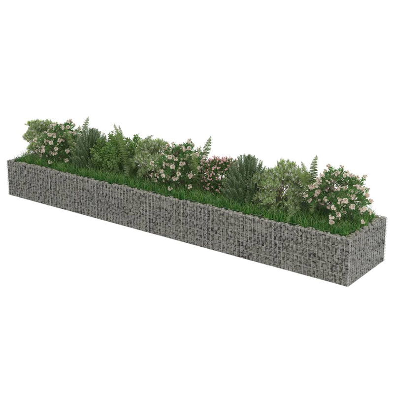 vidaXL horganyzott acél gabion magaságyás 540 x 90 x 50 cm