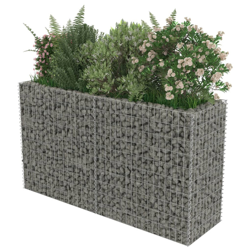 vidaXL horganyzott acél gabion magaságyás 180 x 50 x 100 cm