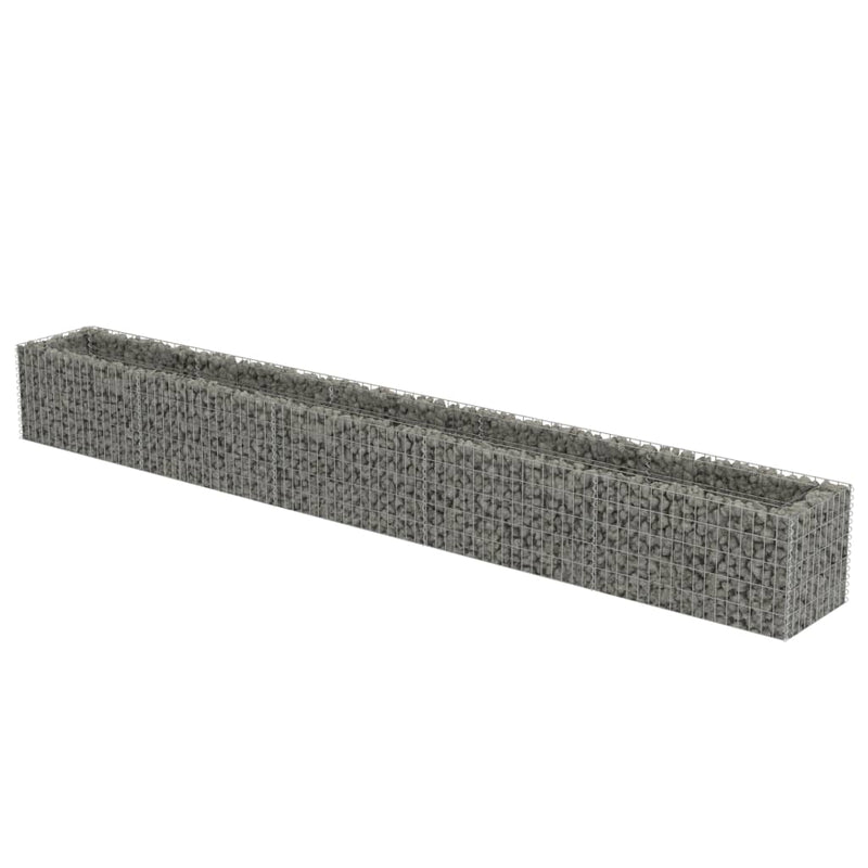 vidaXL horganyzott acél gabion magaságyás 450 x 50 x 50 cm