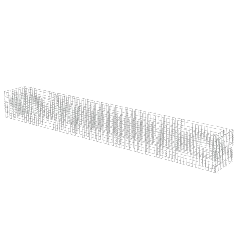 vidaXL horganyzott acél gabion magaságyás 450 x 50 x 50 cm