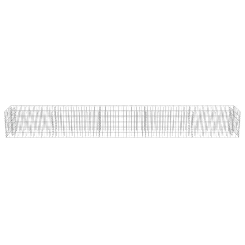 vidaXL horganyzott acél gabion magaságyás 450 x 50 x 50 cm