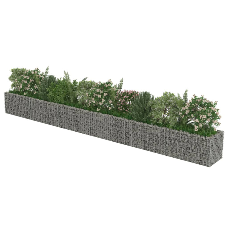 vidaXL horganyzott acél gabion magaságyás 540 x 50 x 50 cm