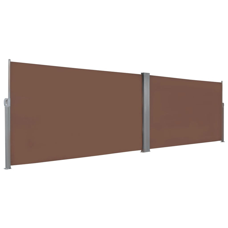 vidaXL barna behúzható oldalsó napellenző 160 x 600 cm