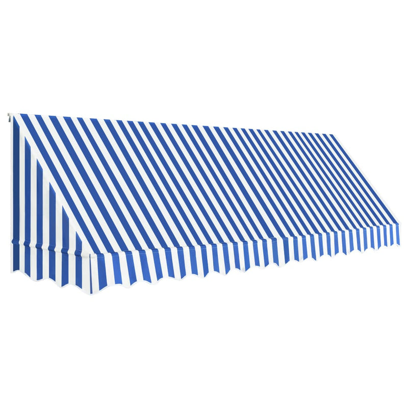 vidaXL kék és fehér bisztró napellenző 400 x 120 cm