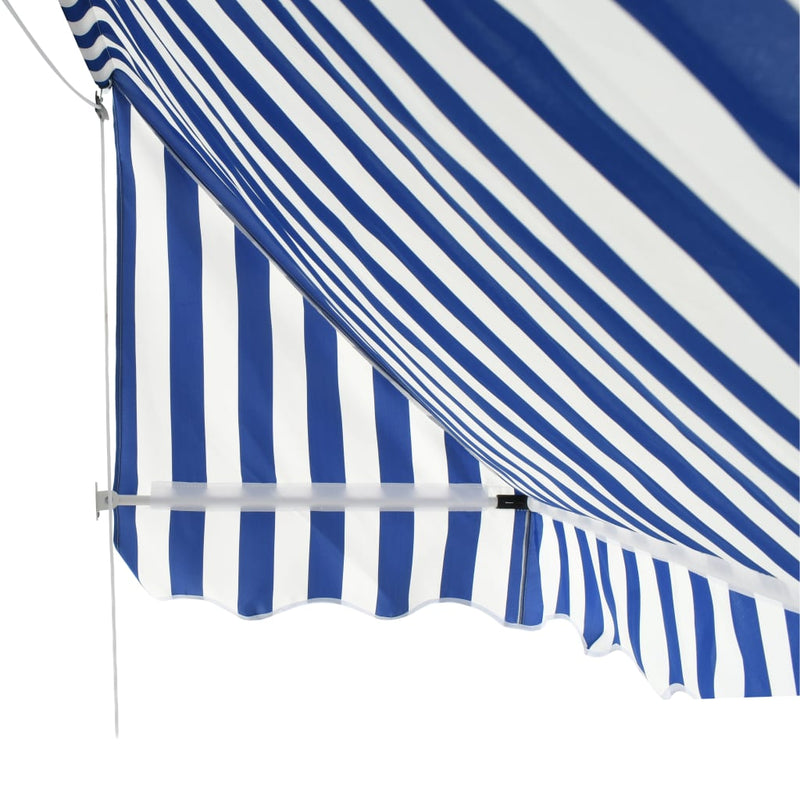 vidaXL kék és fehér bisztró napellenző 400 x 120 cm