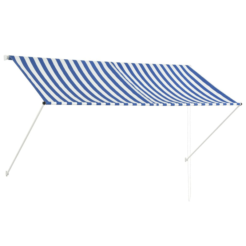 vidaXL feltekerhető kék és fehér napellenző 250 x 150 cm