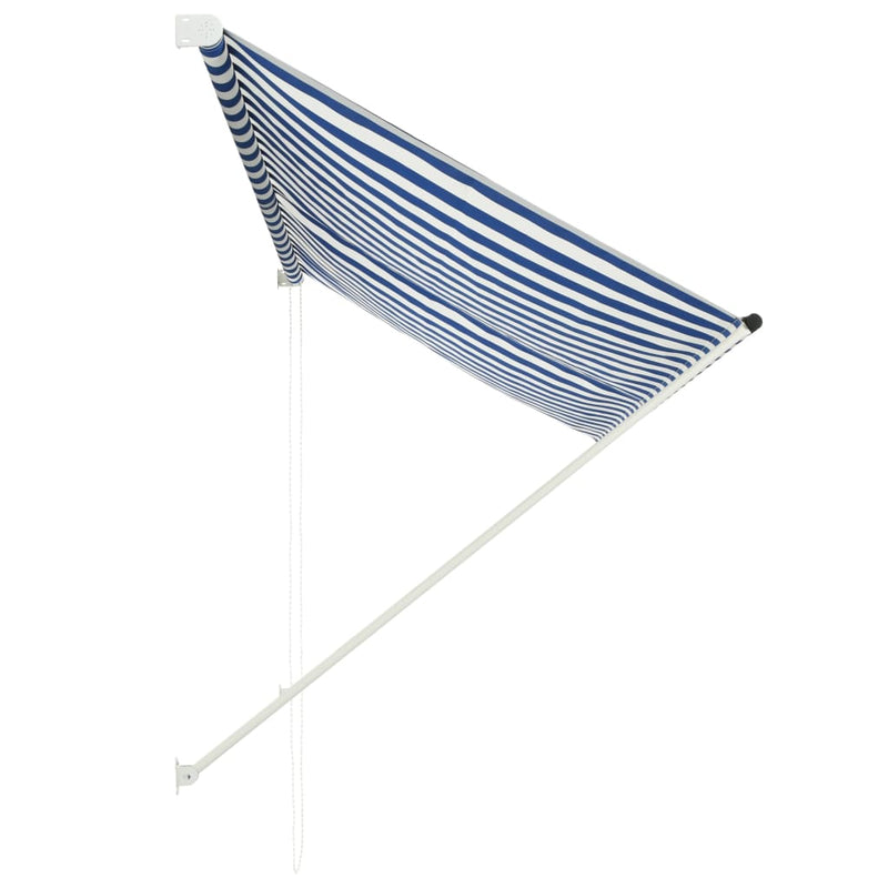 vidaXL feltekerhető kék és fehér napellenző 250 x 150 cm
