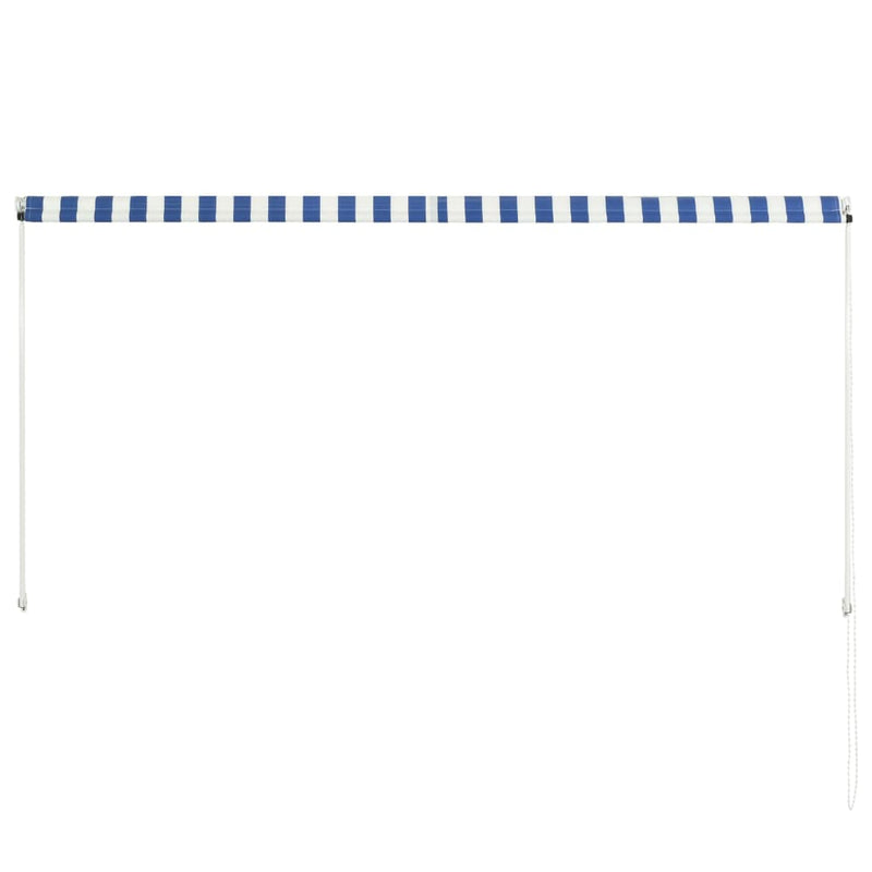 vidaXL feltekerhető kék és fehér napellenző 250 x 150 cm