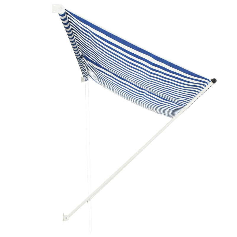 vidaXL feltekerhető kék és fehér napellenző 300 x 150 cm