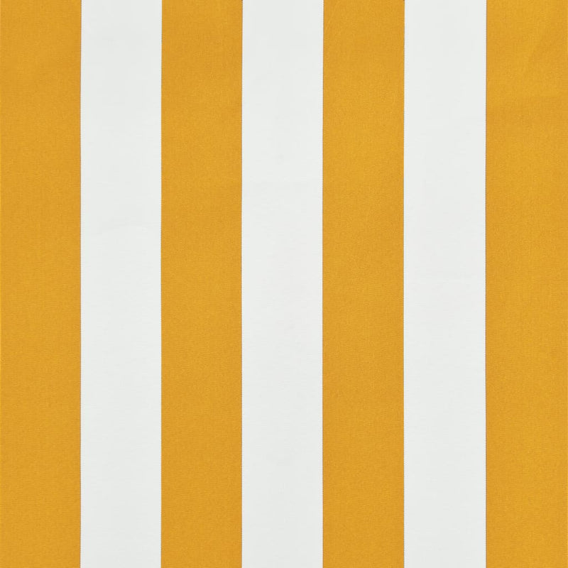 vidaXL feltekerhető sárga és fehér napellenző 300 x 150 cm