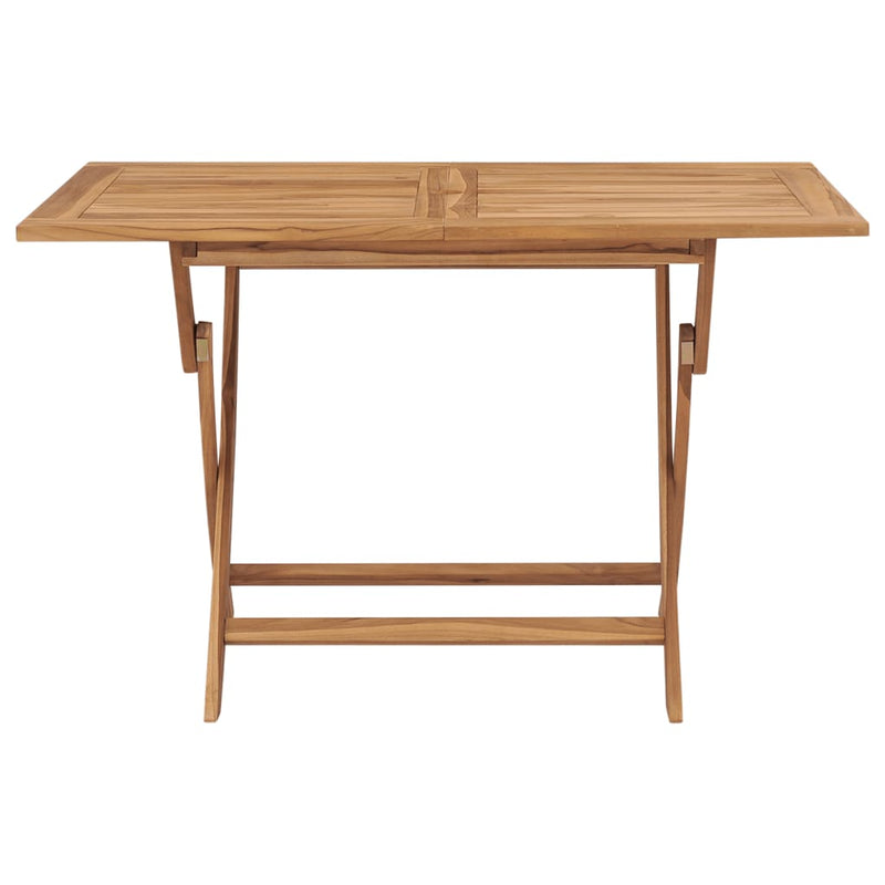 vidaXL tömör tíkfa összecsukható kerti asztal 120 x 70 x 75 cm