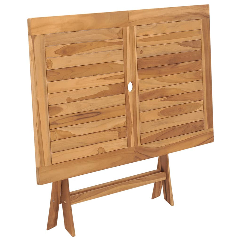 vidaXL tömör tíkfa összecsukható kerti asztal 120 x 70 x 75 cm