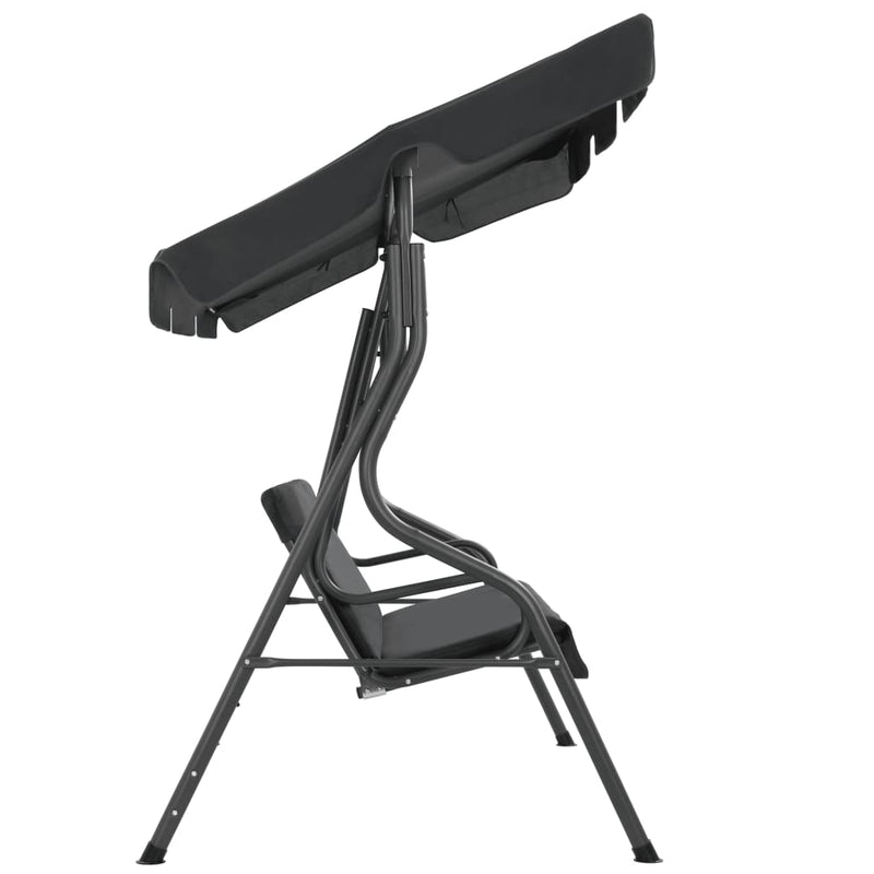 vidaXL antracitszürke kerti hintaágy 170 x 110 x 153 cm