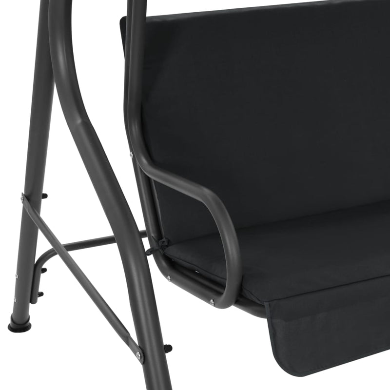 vidaXL antracitszürke kerti hintaágy 170 x 110 x 153 cm