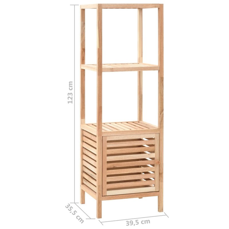 vidaXL tömör diófa fürdőszobai tárolószekrény 39,5 x 35,5 x 123 cm