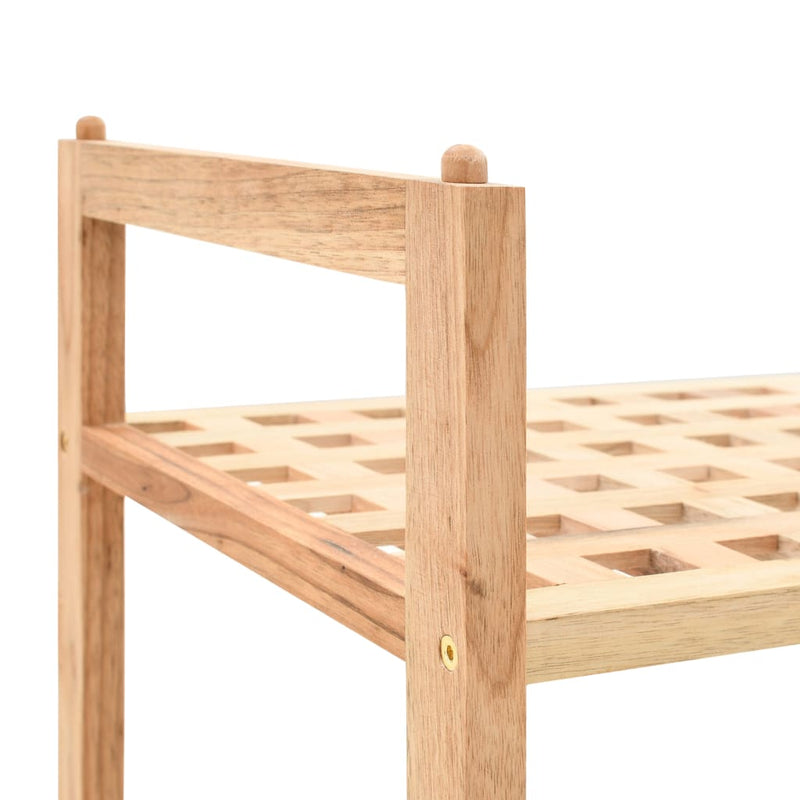 vidaXL tömör diófa cipőtartó 69 x 26 x 40 cm