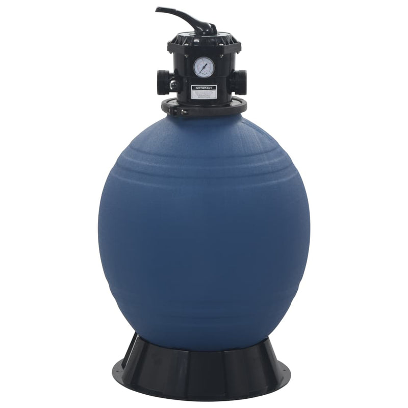vidaXL kék medence-homokszűrő 6-állású szeleppel 560 mm