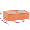 vidaXL fa melegház 100 x 50 x 34 cm