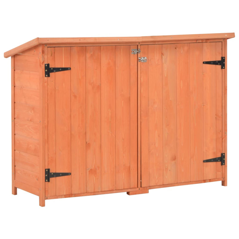 vidaXL fa kerti fészer 128x42x91 cm