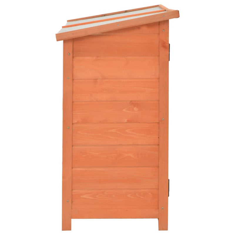 vidaXL fa kerti fészer 128x42x91 cm