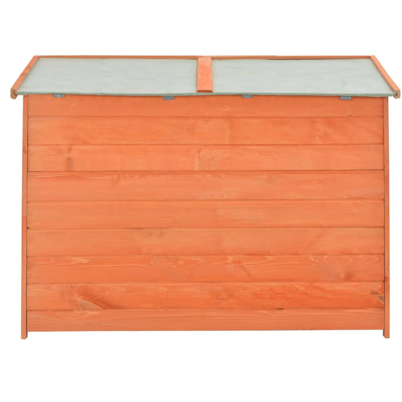 vidaXL fa kerti fészer 128x42x91 cm