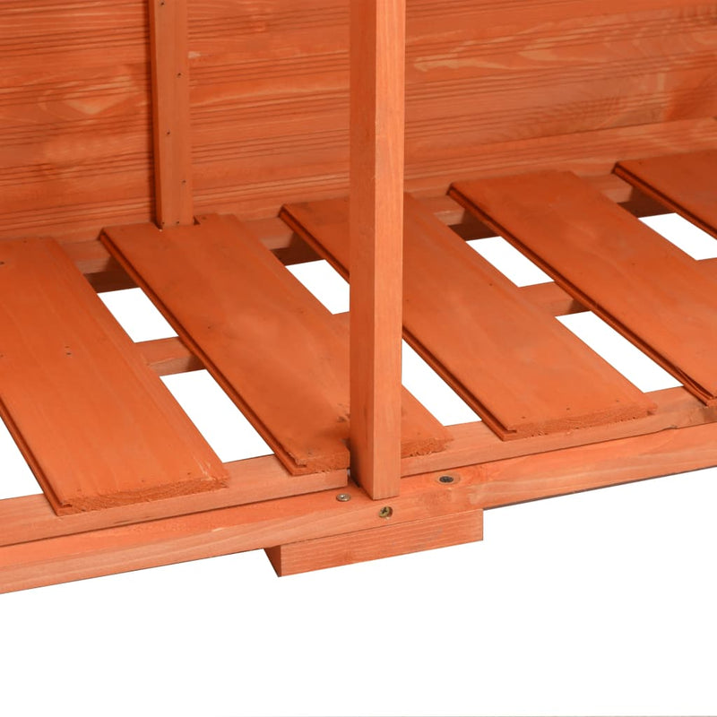 vidaXL fa kerti fészer 128x42x91 cm