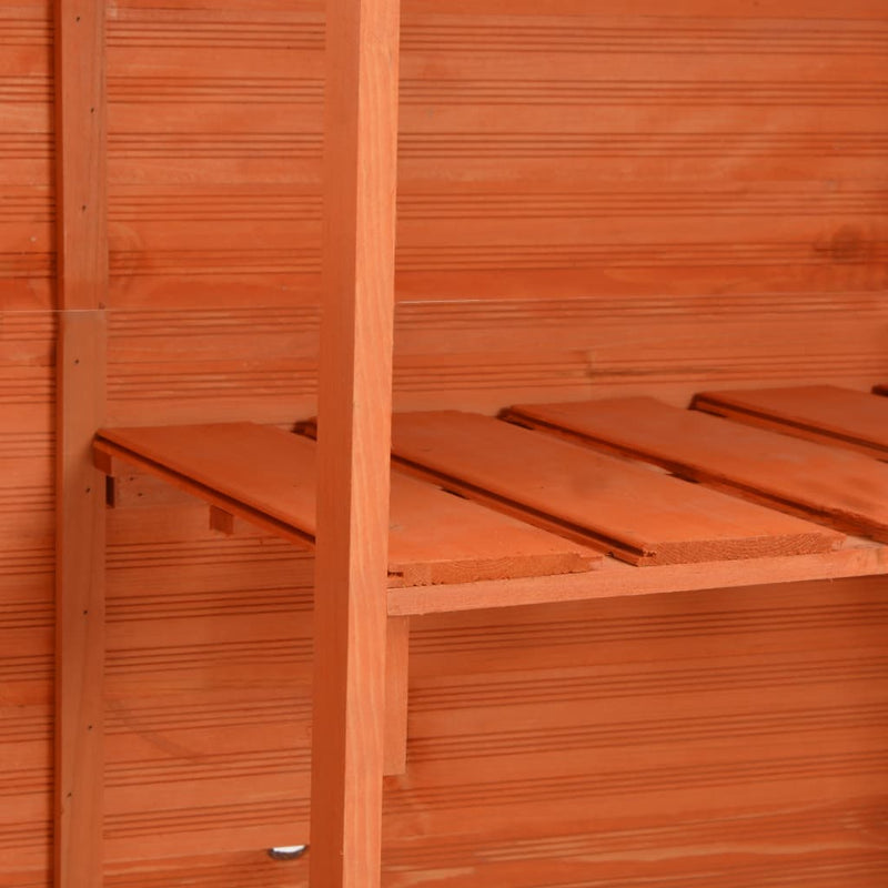 vidaXL fa kerti fészer 128x42x91 cm