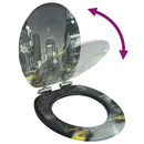 vidaXL New York dizájnos MDF WC-ülőke lassan csukódó fedéllel