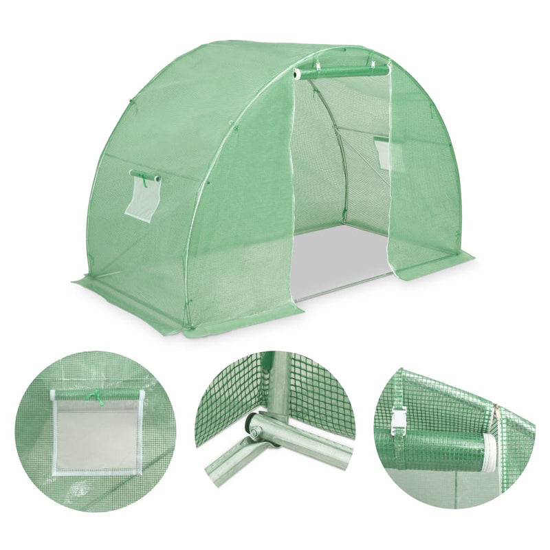 vidaXL melegház 4,5 m² 300 x 150 x 200 cm