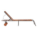 vidaXL tömör akácfa napozóágy acéllábakkal