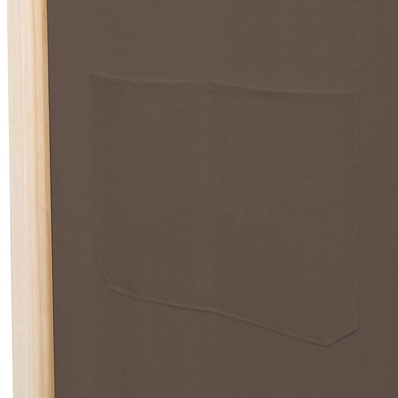 vidaXL barna 5-paneles szövetparaván 200 x 170 x 4 cm