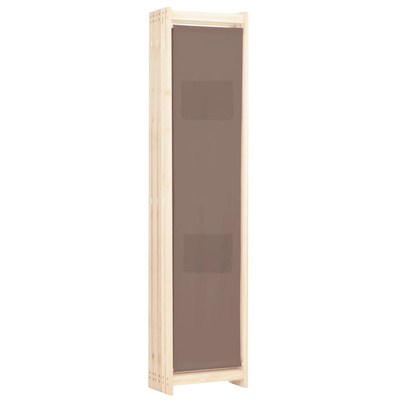 vidaXL barna 6-paneles szövetparaván 240 x 170 x 4 cm