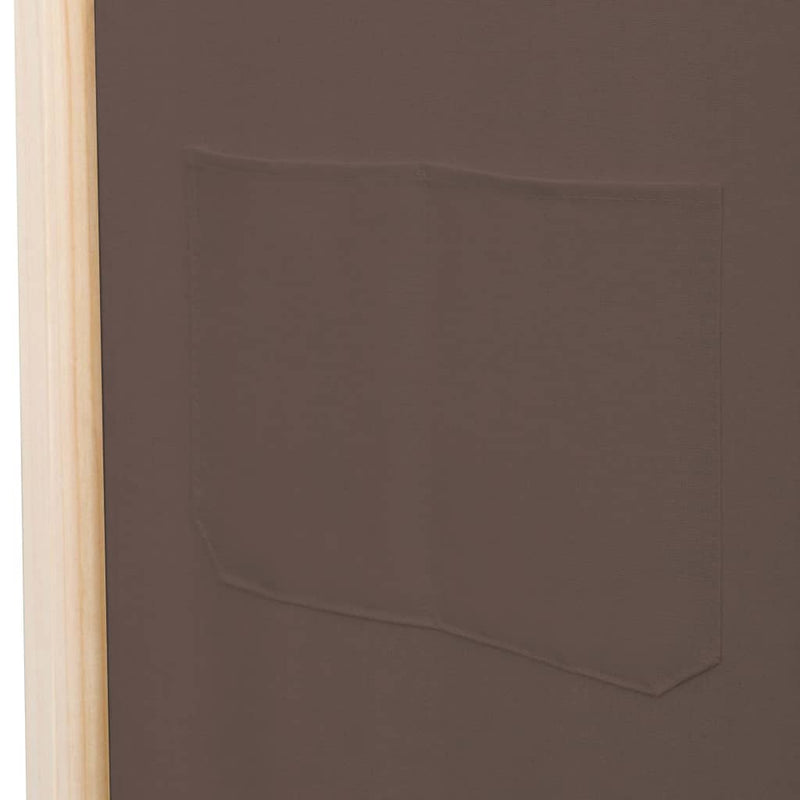 vidaXL barna 6-paneles szövetparaván 240 x 170 x 4 cm