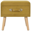 vidaXL mustársárga bársony éjjeliszekrény 40 x 35 x 40 cm
