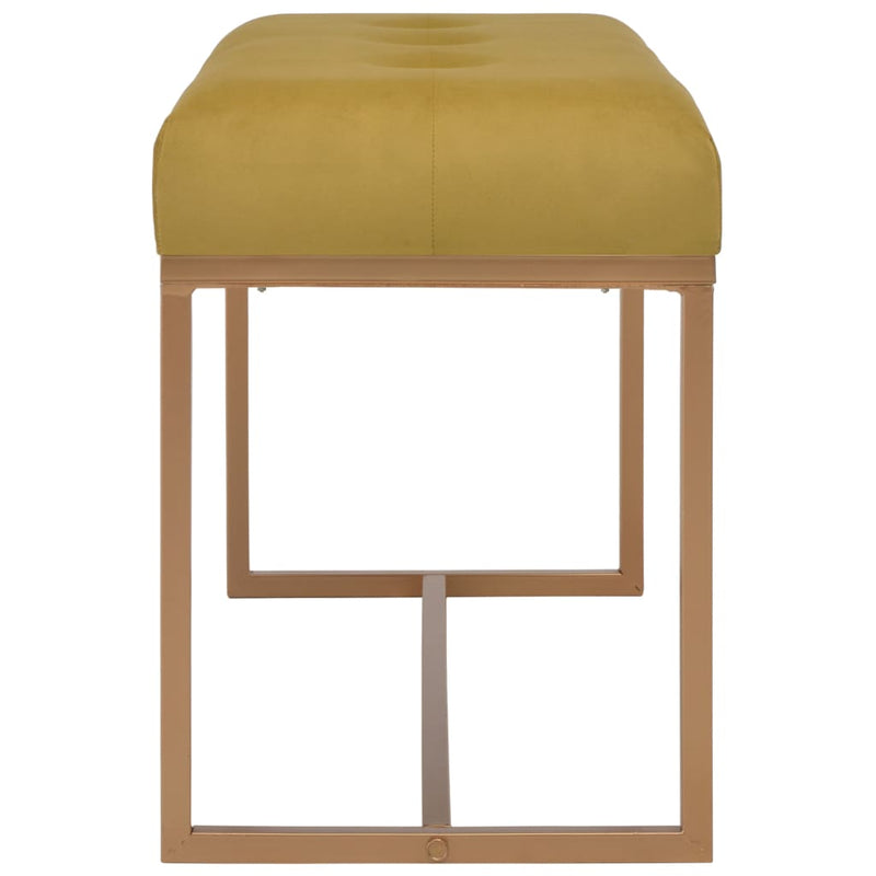vidaXL mustársárga bársonypad 80 cm