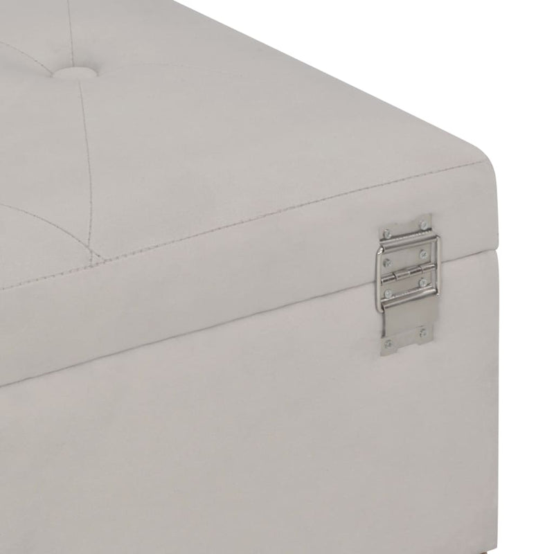 vidaXL szürke bársonypad tárolórekesszel 105 cm