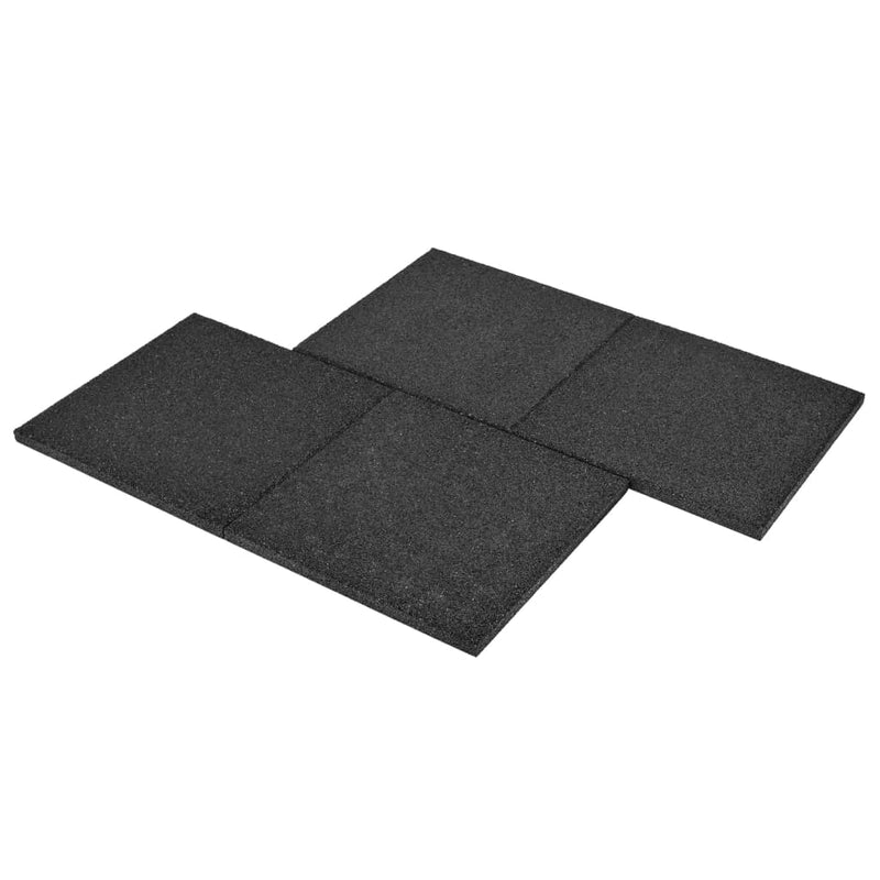 vidaXL 6 darab fekete esésvédő ütéscsillapító gumilap 50 x 50 x 3 cm