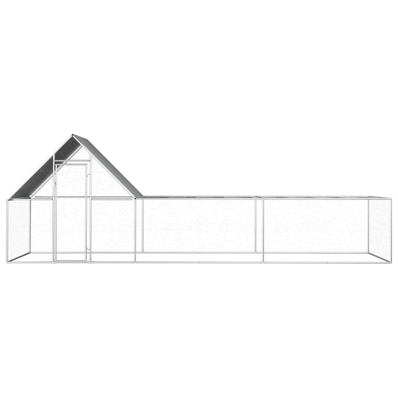 vidaXL horganyzott acél tyúkól 6 x 2 x 2 m