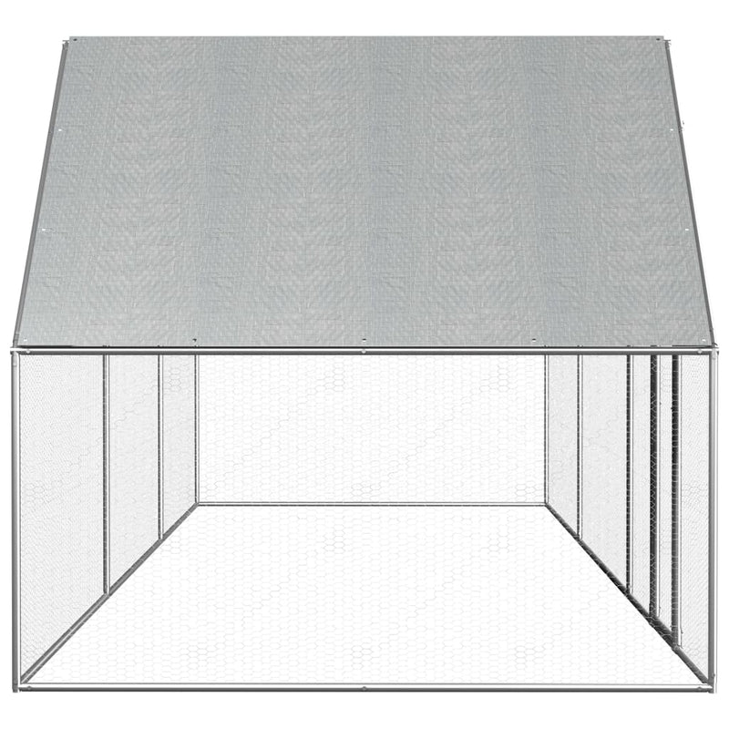 vidaXL horganyzott acél tyúkól 6 x 2 x 2 m