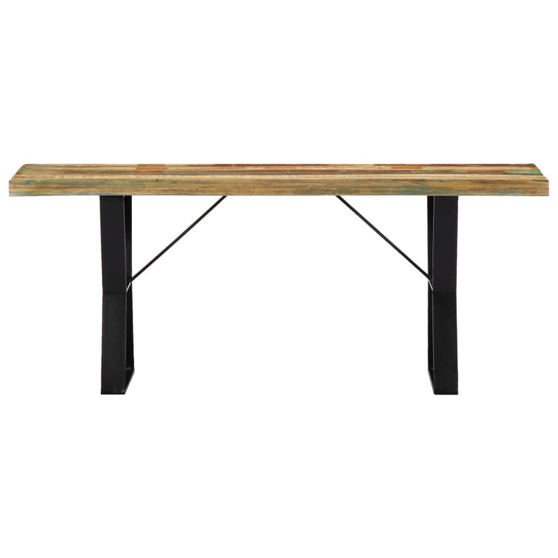 vidaXL tömör újrahasznosított fa pad 110 cm