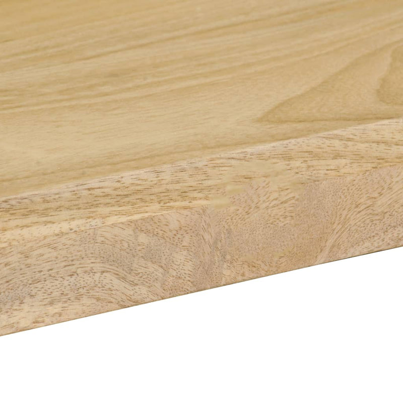 vidaXL tömör mangófa és acél étkezőasztal 115 x 55 x 76 cm