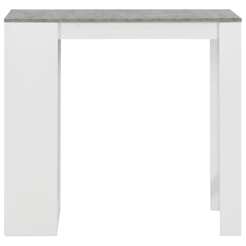 vidaXL fehér bárasztal polccal 110 x 50 x 103 cm