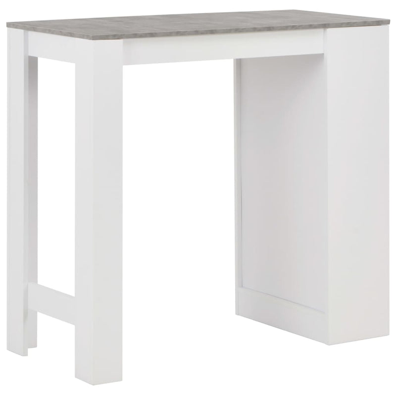 vidaXL fehér bárasztal polccal 110 x 50 x 103 cm