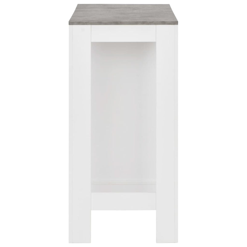 vidaXL fehér bárasztal polccal 110 x 50 x 103 cm